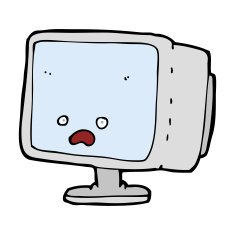 Cartoon Computer Screen N41