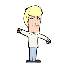 cartoon angry man N155