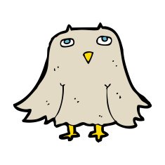 Cartoon Owl N212