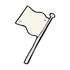 Cartoon White Flag N28