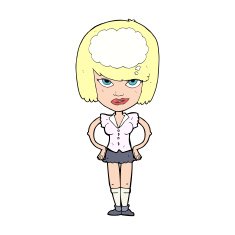 cartoon woman thinking N65