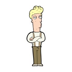 cartoon unimpressed man N14