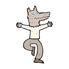 cartoon wolf man N90
