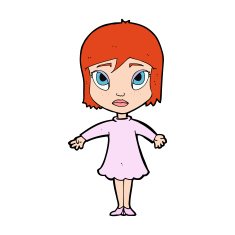 cartoon girl in dress N15