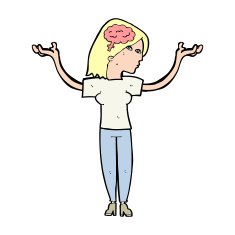 cartoon intelligent woman N29