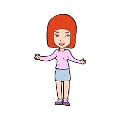 cartoon annoyed woman N280