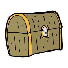 Cartoon Treasure Chest N25