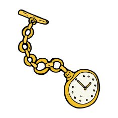 Cartoon Old Pocket Watch N17