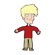 cartoon happy man N719
