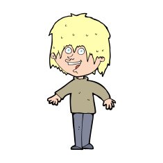 cartoon excited man N151