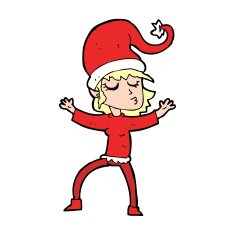 santa's helper cartoon N23