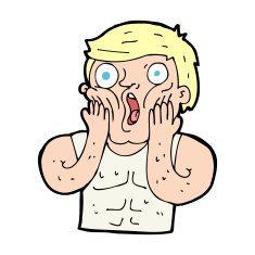 cartoon shocked gym man N24