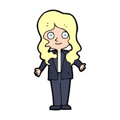 cartoon friendly business woman N14