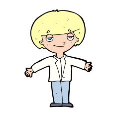 cartoon smug boy N15