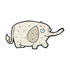 cartoon funny little elephant N11