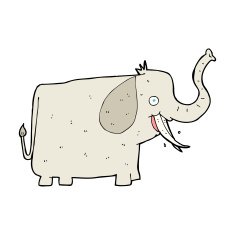 cartoon happy elephant N22