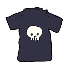 cartoon skull tee N21