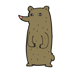 funny cartoon bear N102