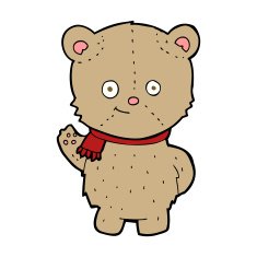 Cartoon Bear Waving N7