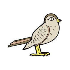cartoon garden bird N61