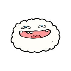 happy cartoon cloud N45