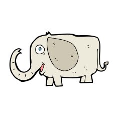 cartoon baby elephant N14