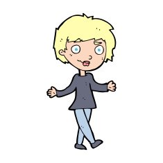 cartoon confused woman N159