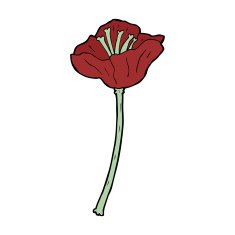 cartoon flower N624
