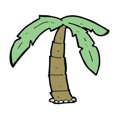 Cartoon Palm Tree N84