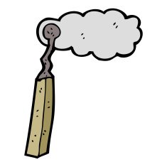 cartoon burnt match N28