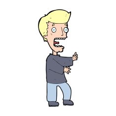 cartoon terrified man N410
