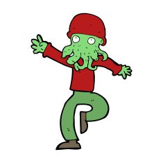 cartoon alien monster man N30