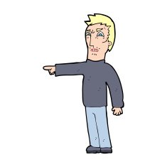 cartoon angry man pointing N15