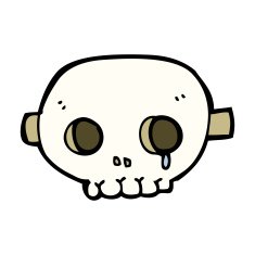 cartoon skull mask N31