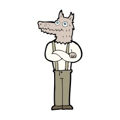 cartoon funny werewolf N31