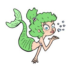 cartoon pretty mermaid N46
