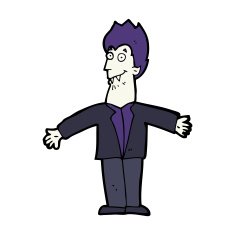cartoon vampire man N169