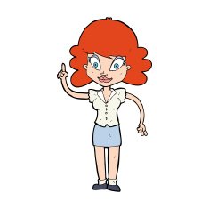 cartoon happy woman with idea N15