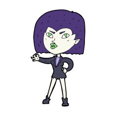 Cartoon Vampire Girl N357