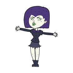 Cartoon Vampire Girl N358