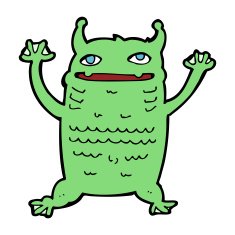 cartoon little monster N93