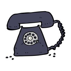 cartoon retro telephone N12