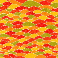 Vector seamless wave hand-drawn pattern N2