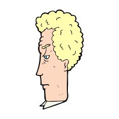 cartoon annoyed man N124