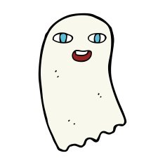 funny cartoon ghost N130