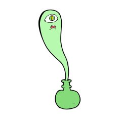 cartoon halloween ghost in bottle N31