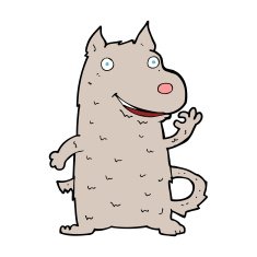 cartoon happy dog N115