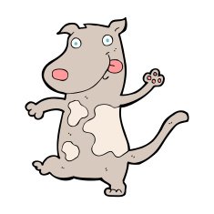 cartoon happy dog N116