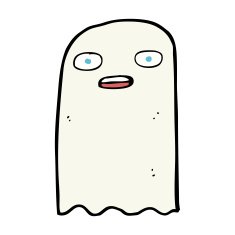 funny cartoon ghost N132