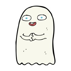 funny cartoon ghost N133